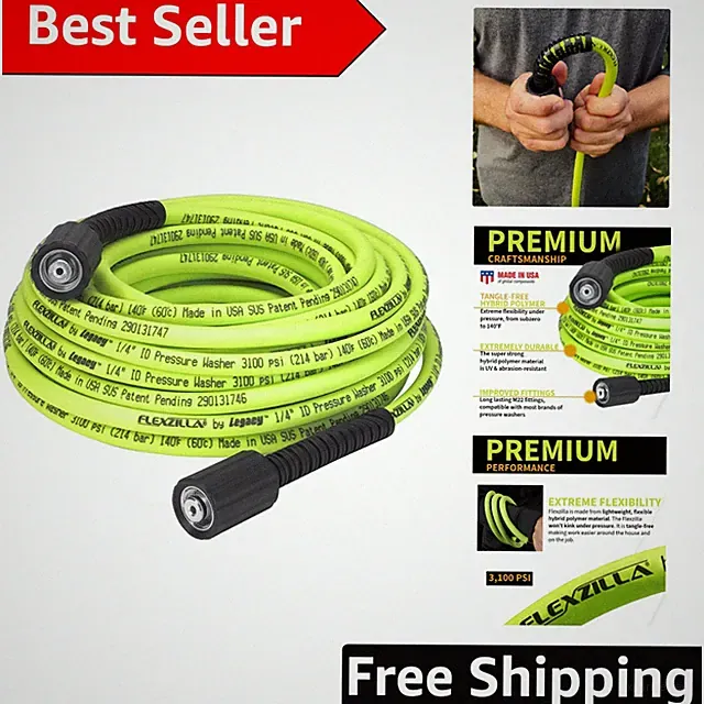 Elevate Your Cleaning with 3100 PSI Pressure Washer Hose, 50 ft, M22 Fittings