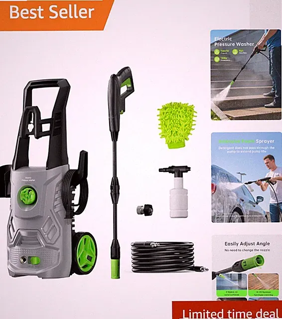 Environmentally Friendly Pressure Washer with 4200 PSI and Foam Cleaning Feature