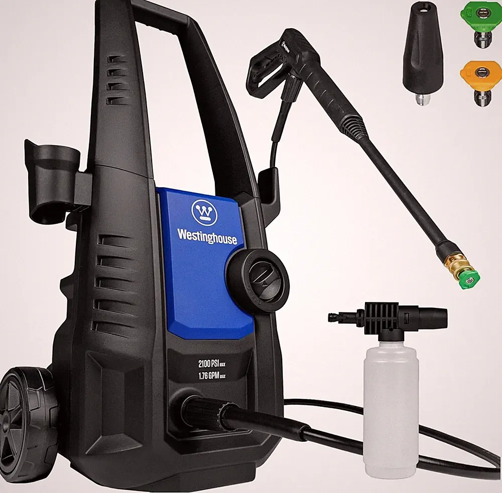 ePX3050 Electric Pressure Washer, 2100 Max PSI 1.76 Max GPM with Foam Cannon an
