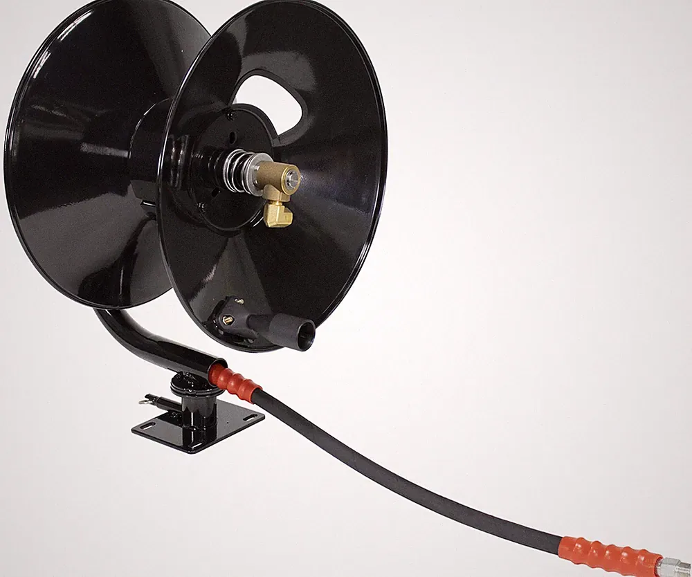 Erie Tools 5100 PSI 3/8" x 100' Pressure Washer Hose Reel with Swivel Base