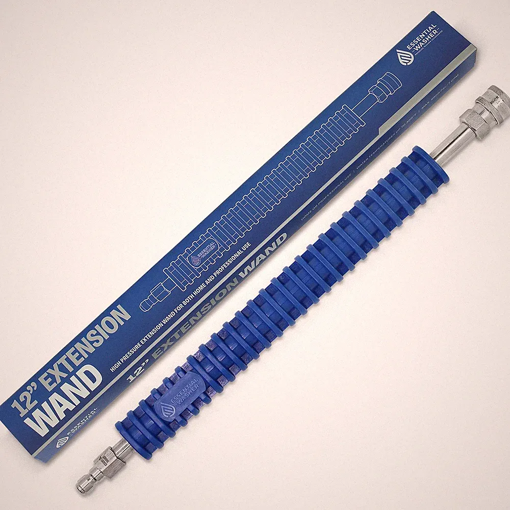 ESSENTIAL WASHER 12" Pressure Washer Straight Extension Wand, Blue