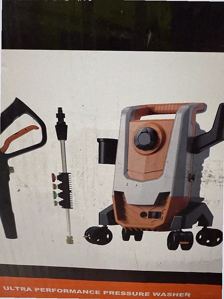 ETOOLAB PRESSURE WASHER POWER CANNON 4 QUICK CONNECT NOZZLES 23FT - ORANGE/GRAY