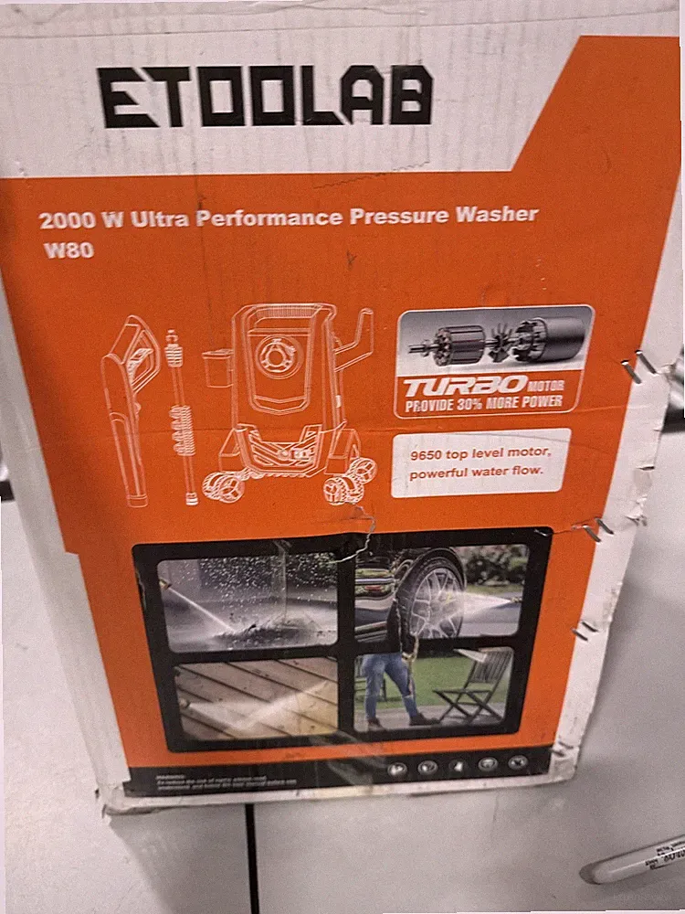ETOOLAB PRESSURE WASHER, POWER WASHER WITH FOAM CANNON,4 QUICK - ORANGE/GRAY