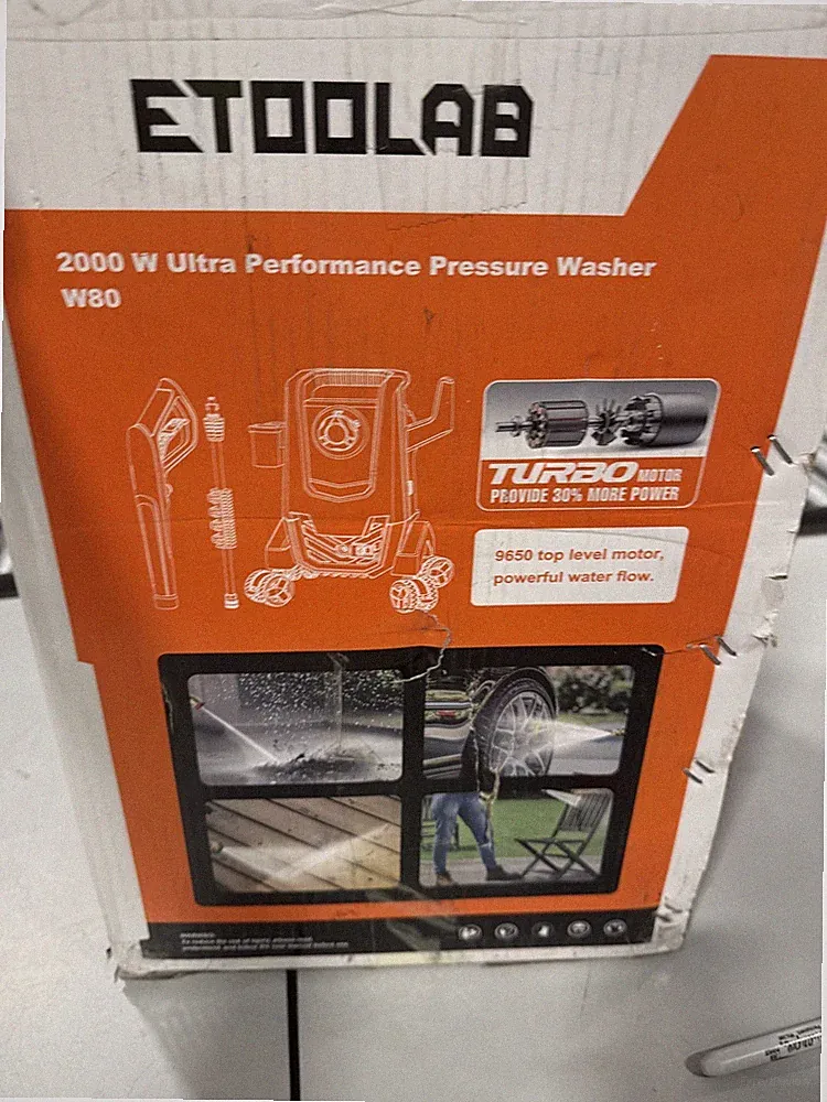 ETOOLAB PRESSURE WASHER, POWER WASHER WITH FOAM CANNON,4 QUICK - ORANGE/GRAY
