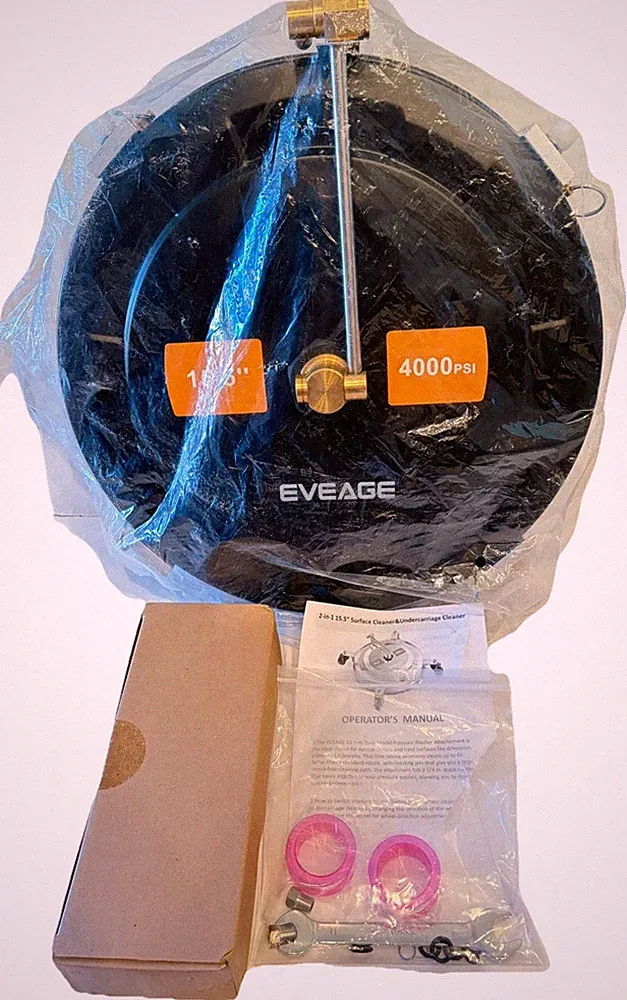 EVEAGE 15.5" Pressure Washer Surface Cleaner Stainless Steel 4000 PSI Power Wash