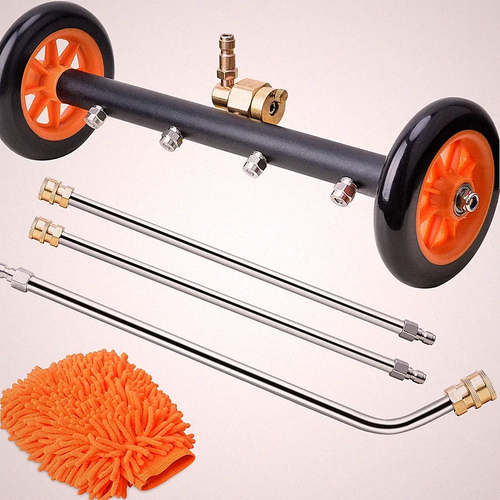 EVEAGE 2-in-1 Undercarriage Pressure Washer Attachment, 16" 16INCH, Orange