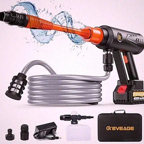 EVEAGE Q7 CORDLESS POWER WASHER MAX 1000PSI 2.5GPM ADJUSTMENT - BLACK/ORANGE