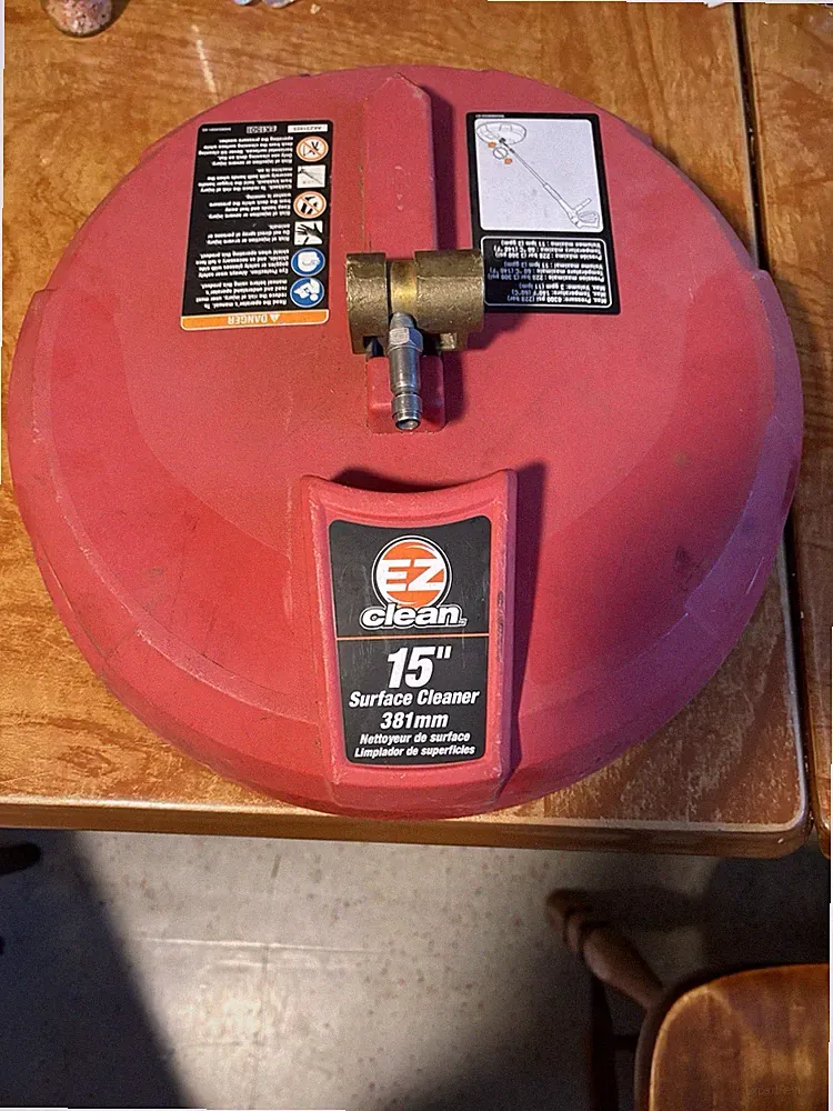EZ Clean 15” Pressure Washer Surface Cleaner 381mm Red Attachment 2500-3300 PSI
