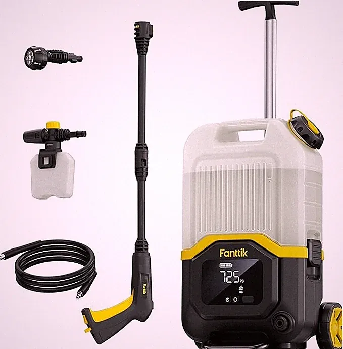 Fanttik Cordless Pressure Washer Max 725PSI Electric Power Washer with 5-in-1 No