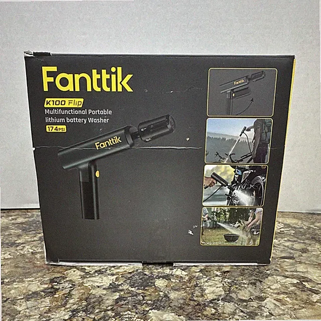 Fanttik K100 Flip Cordless Battery Pressure Washer 174 PSI 7.4V 100W Kit