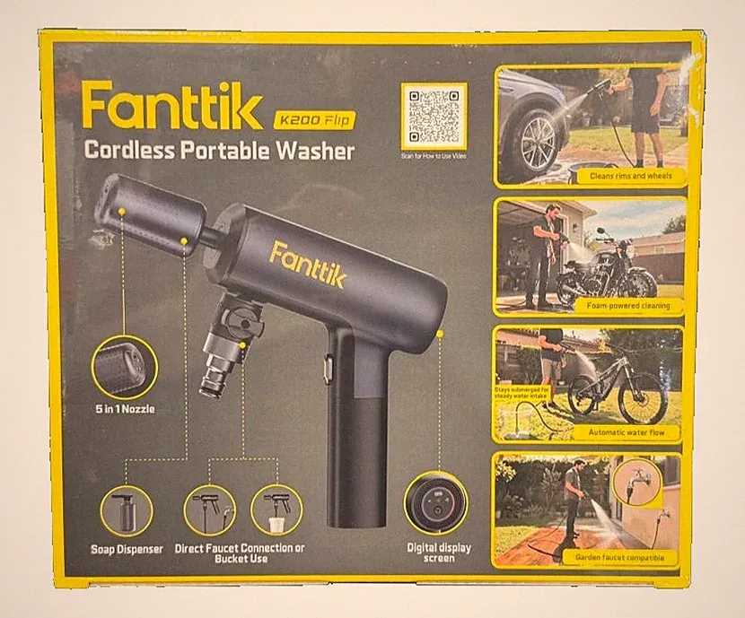 Fanttik K200 Flip Cordless Portable Washer 5-in-1 Nozzle OEM New Sealed