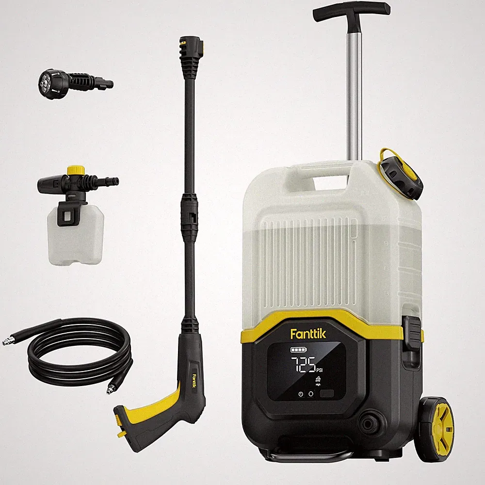 Fanttik NB8 Ultra Cordless Pressure Washer w/4.0 Gal Tank, Max 725PSI El