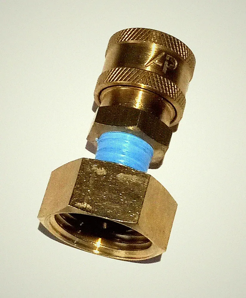 Female 3/4" FGH x 1/4 Pressure Washer Quick Connect Brass Coupler