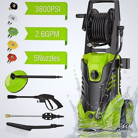 Fenbeli Electric Pressure Washer, 3800 PSI 2.6GPM Power Washer for Cars