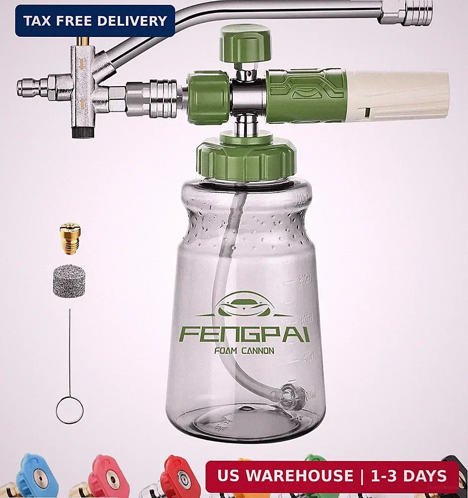 FENG PAI Pressure Washer Foam Cannon Dual-connector Accessory, 7 Power Washer Sp