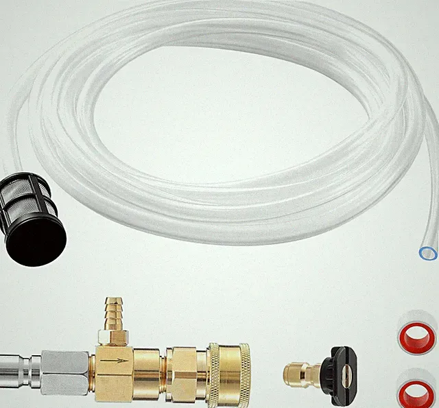 Fixed Downstream Injector 3/8 Inch for Pressure Washer 3-5 GPM Siphon Hose Kit