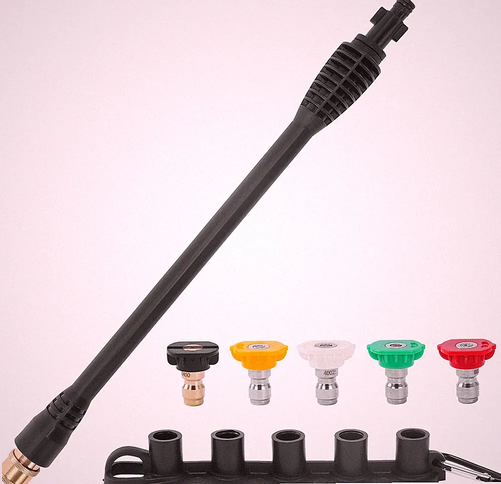 FIXFANS 16in Pressure Washer Wand with Nozzles Quick Connect Kit