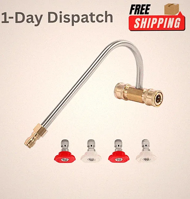 FIXFANS 4000PSI Gutter Cleaner Attachment 1/4in Quick Connect
