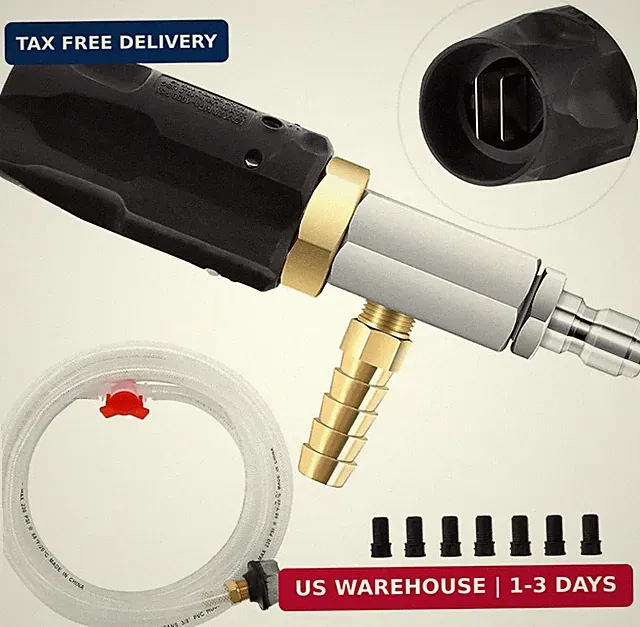 FIXFANS Adjustable Long Range Downstream Injection Nozzle Kit 4-4.5 GPM, 15FT Br