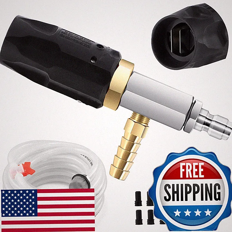 Fixfans Adjustable Pressure Washer Long Range Nozzle 3-3.5 Gpm 45 Ft Braid Hose