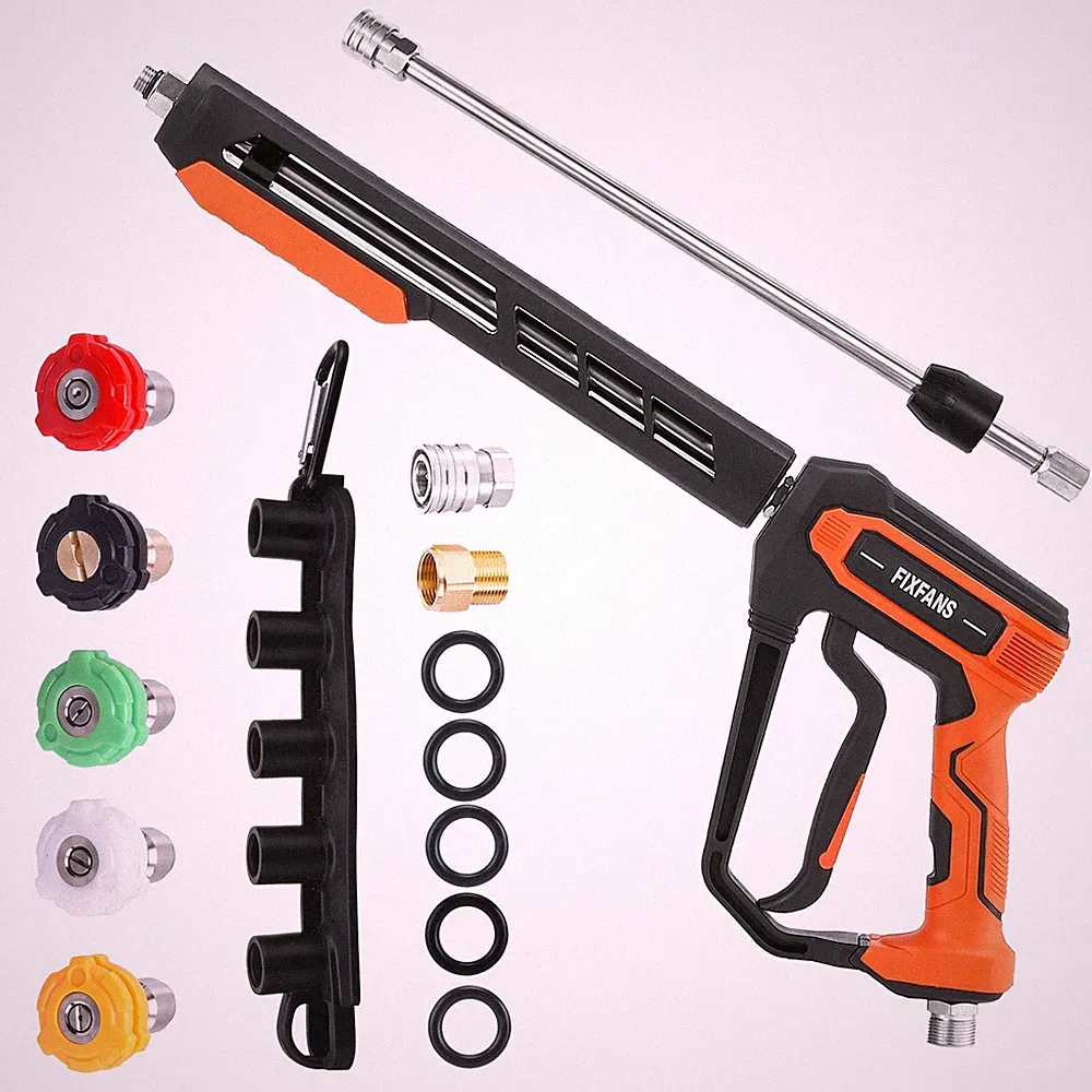 FIXFANS Pressure Washer Gun Kit, 4000PSI Power Washer Handle Gun with Replacemen