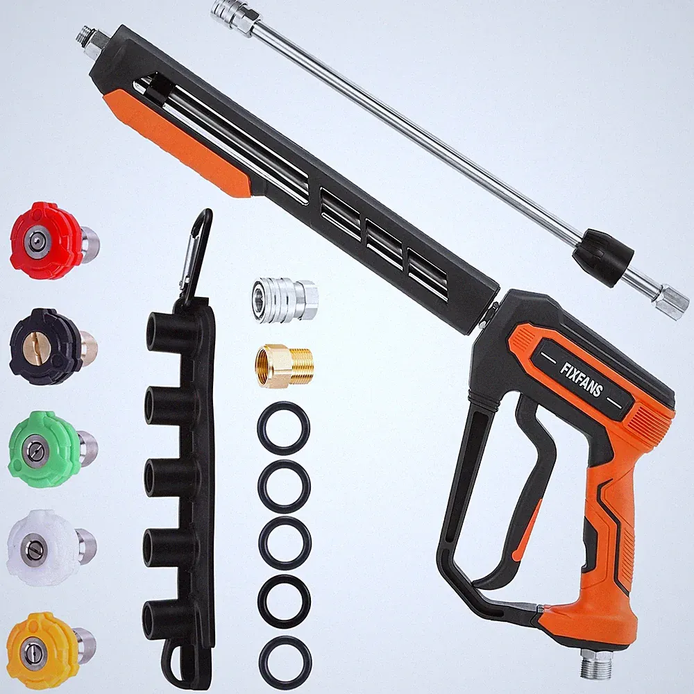 FIXFANS Pressure Washer Gun Kit, 5000PSI Power Washer Handle Gun with Replace...