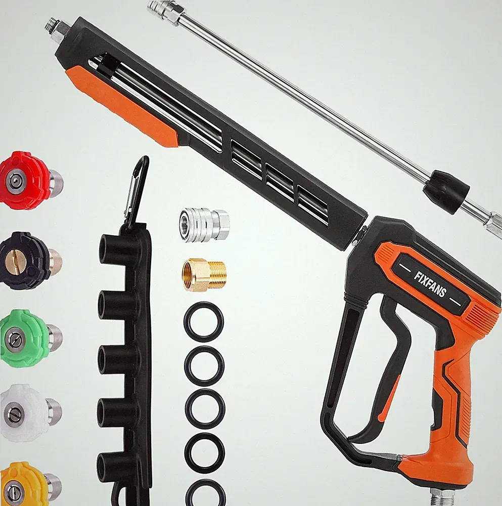 FIXFANS Pressure Washer Gun Kit, 5000PSI Power Washer Handle Gun with Replacemen