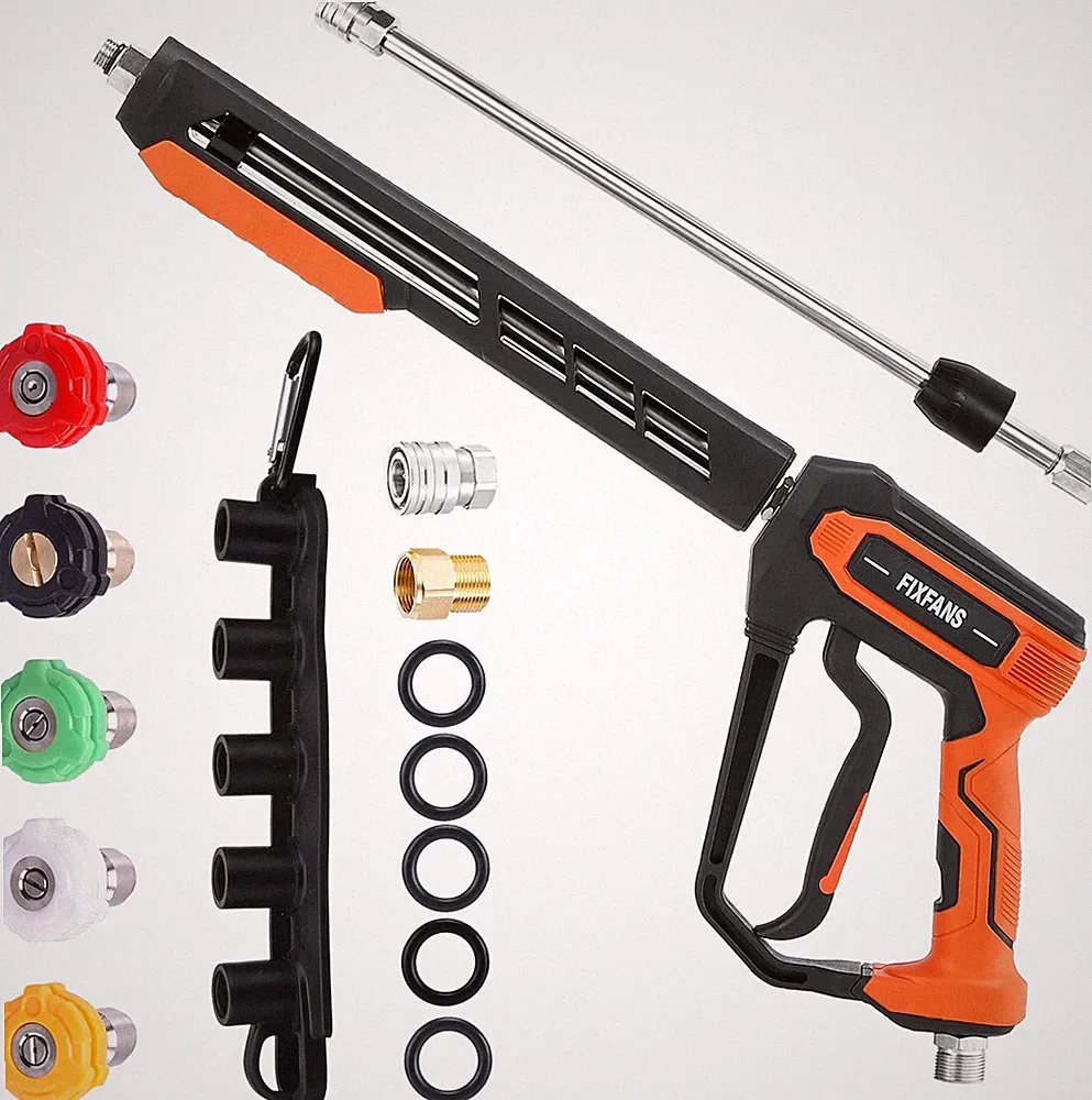 FIXFANS Pressure Washer Gun Kit, 5000PSI Power Washer Handle Gun with Replacemen