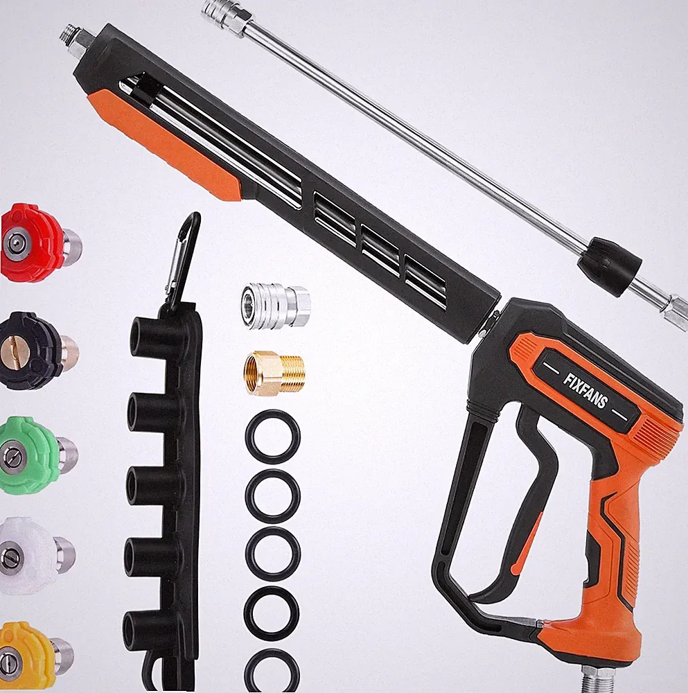 FIXFANS Pressure Washer Gun Kit, 5000PSI Power Washer Handle Gun with Wand