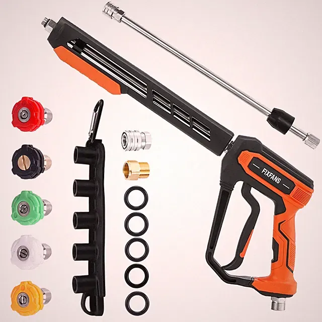 FIXFANS Pressure Washer Gun Kit, 5000PSI Power Washer Handle Gun with Wand Ex...