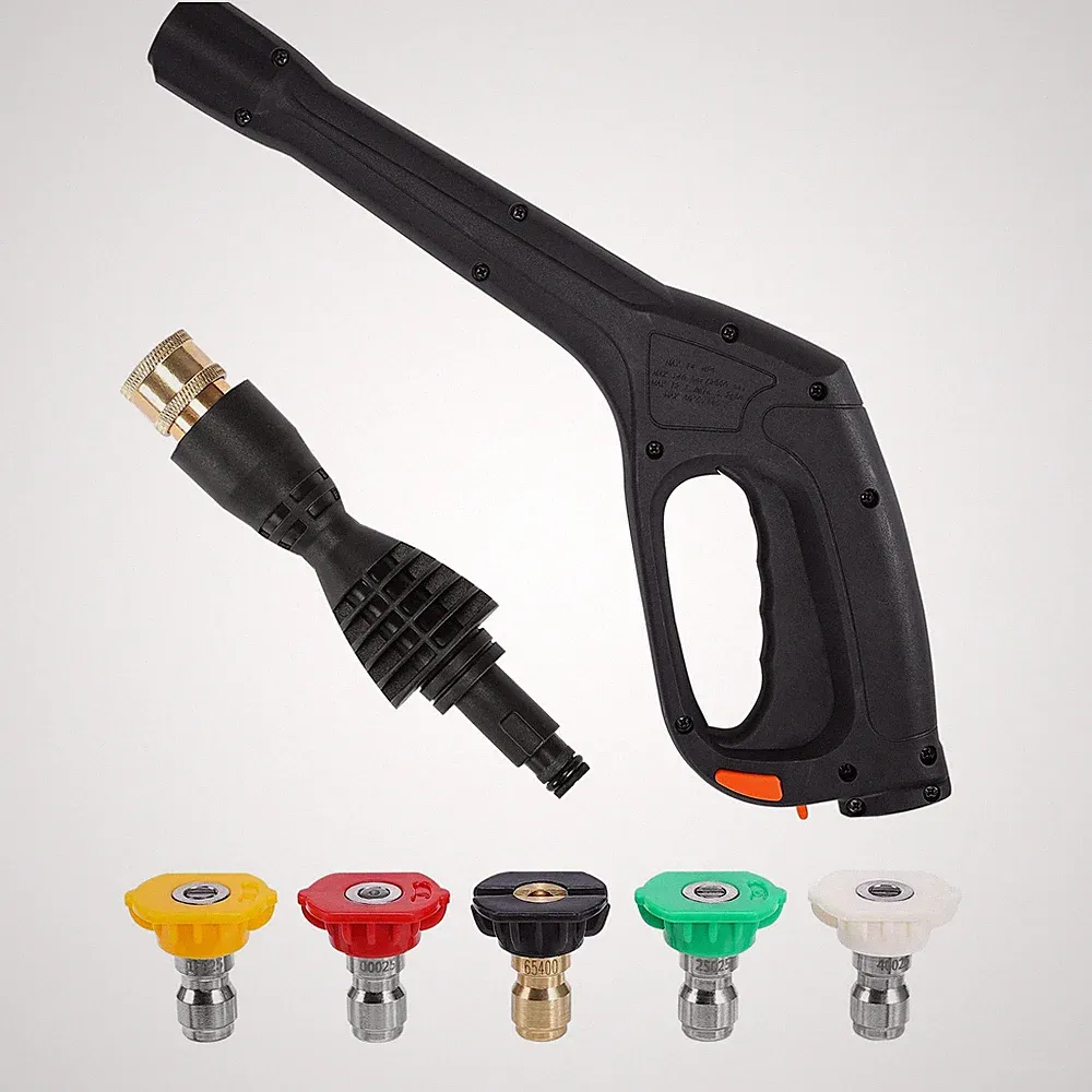 FIXFANS Pressure Washer Gun Kit with 5 Nozzles – Compatible with Some of P