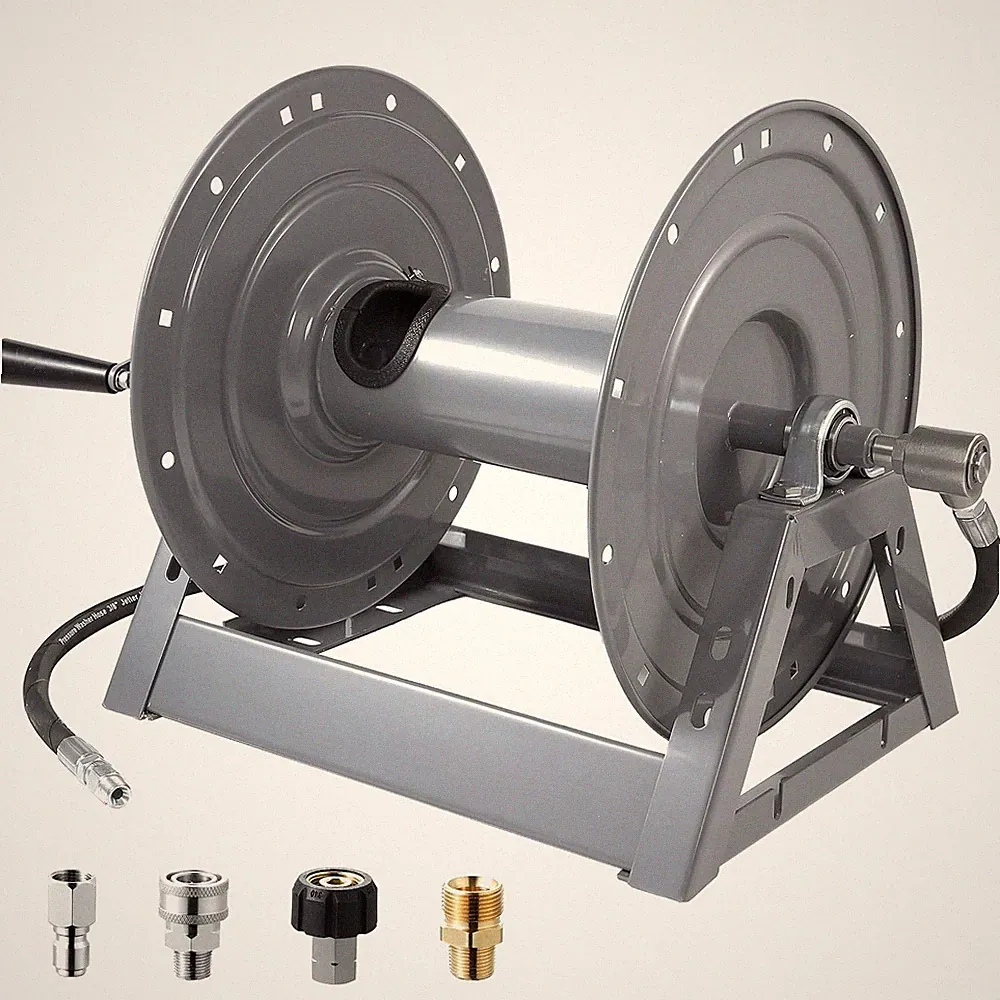 FIXFANS Pressure Washer Hose Reel 300FT 3/8 Inch Manual