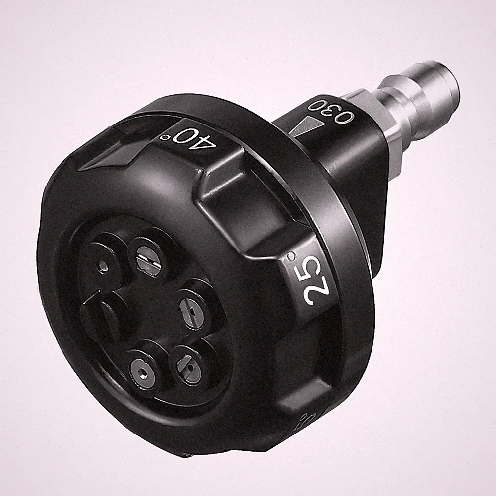 FIXFANS Pressure Washer Nozzle, 6 in 1 Quick Change Over Black, Silver, White