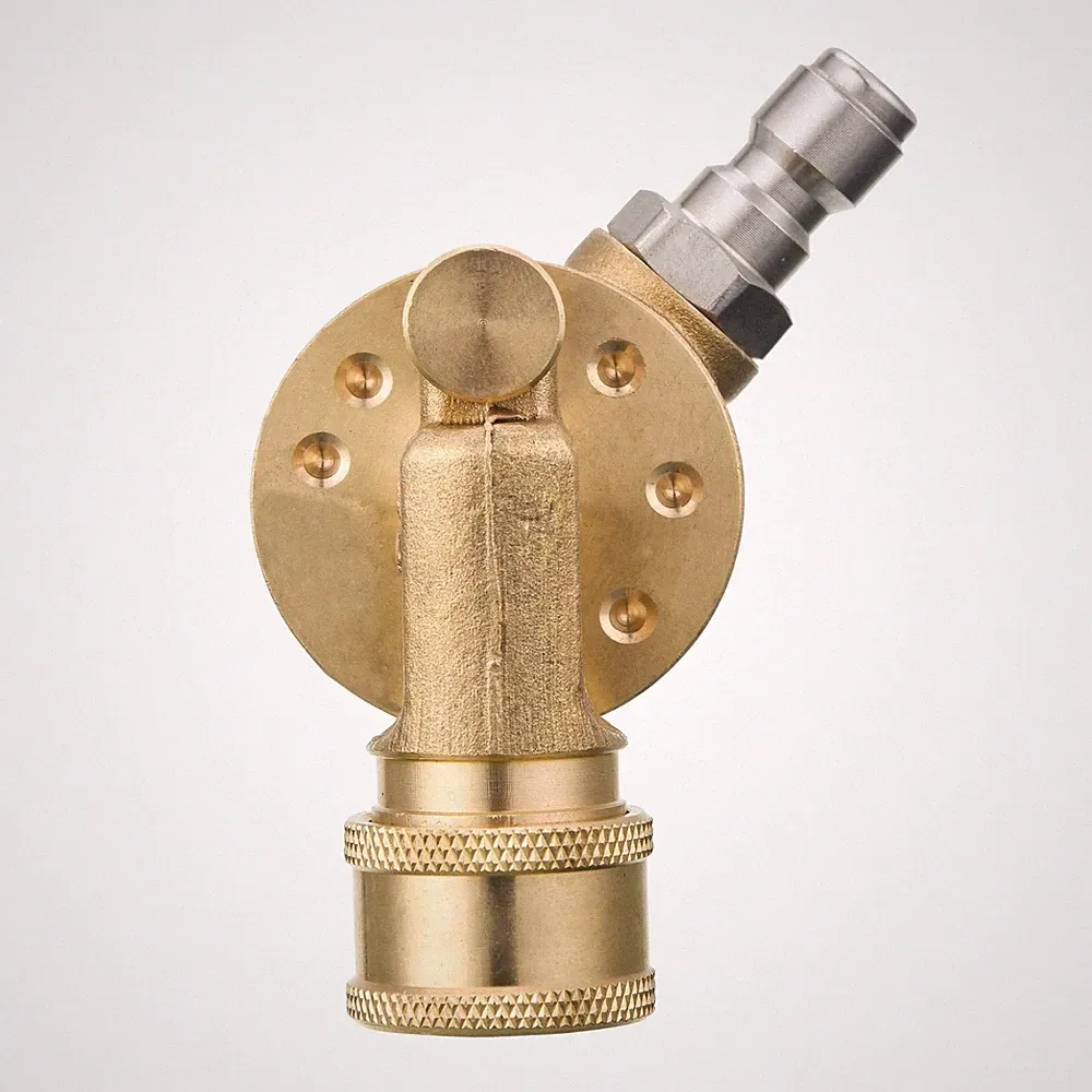 FIXFANS Pressure Washer Pivoting Coupler, 1/4” Quick 0.25 inches, Gold