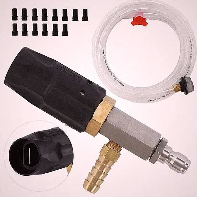 FIXFANS RP23-6 Adjustable Pressure Washer Long Range Nozzle Injector Kit GA1