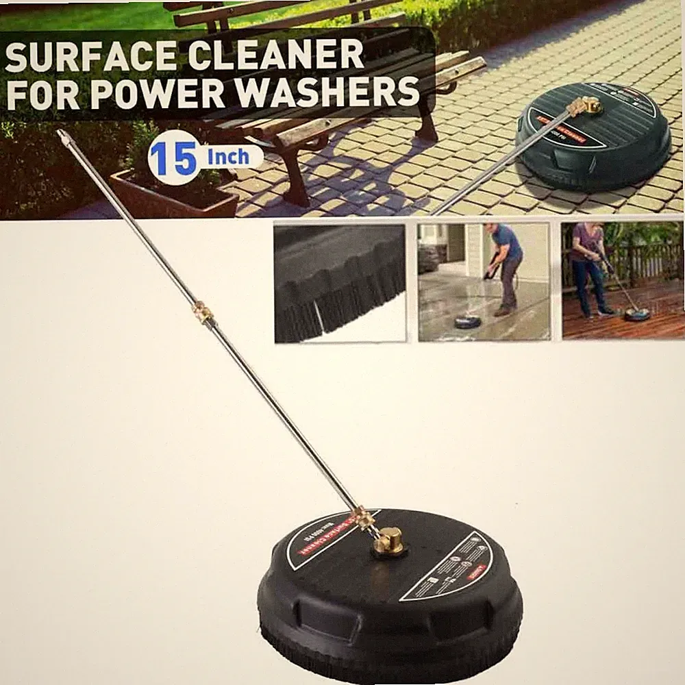 Flat Surface Cleaner 15'' 4000 PSI Hot Cold Water Pressure Washer Outdoor Clean
