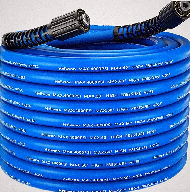 Flexible Pressure Washer Hose 25FT X 1/4" Kink Resistant Max 4000 PSI Power Blue