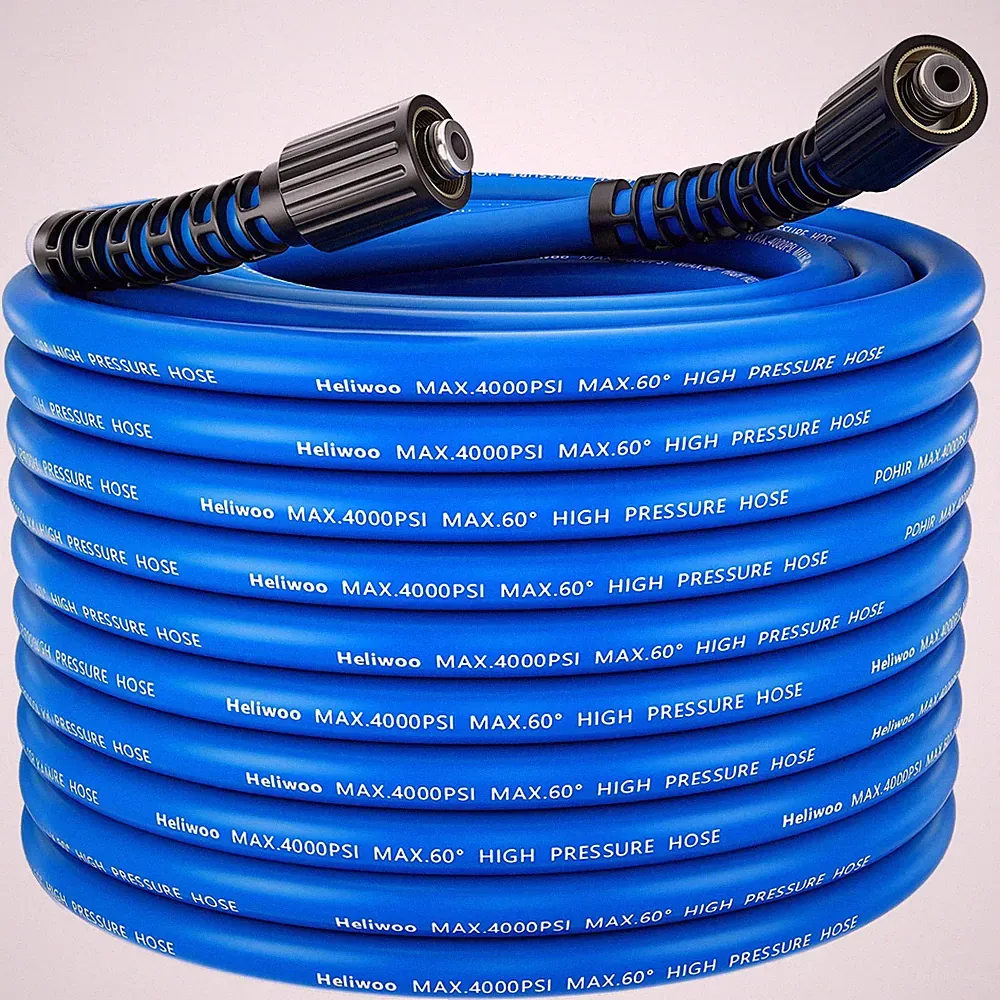 Flexible Pressure Washer Hose 25FT X 1/4", Kink Resistant Max 4000 PSI Power...