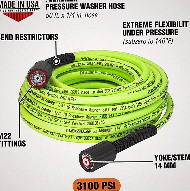 Flexzilla HFZPW3450M Pressure Washer, 1/4in. x 50ft, Green M22 14