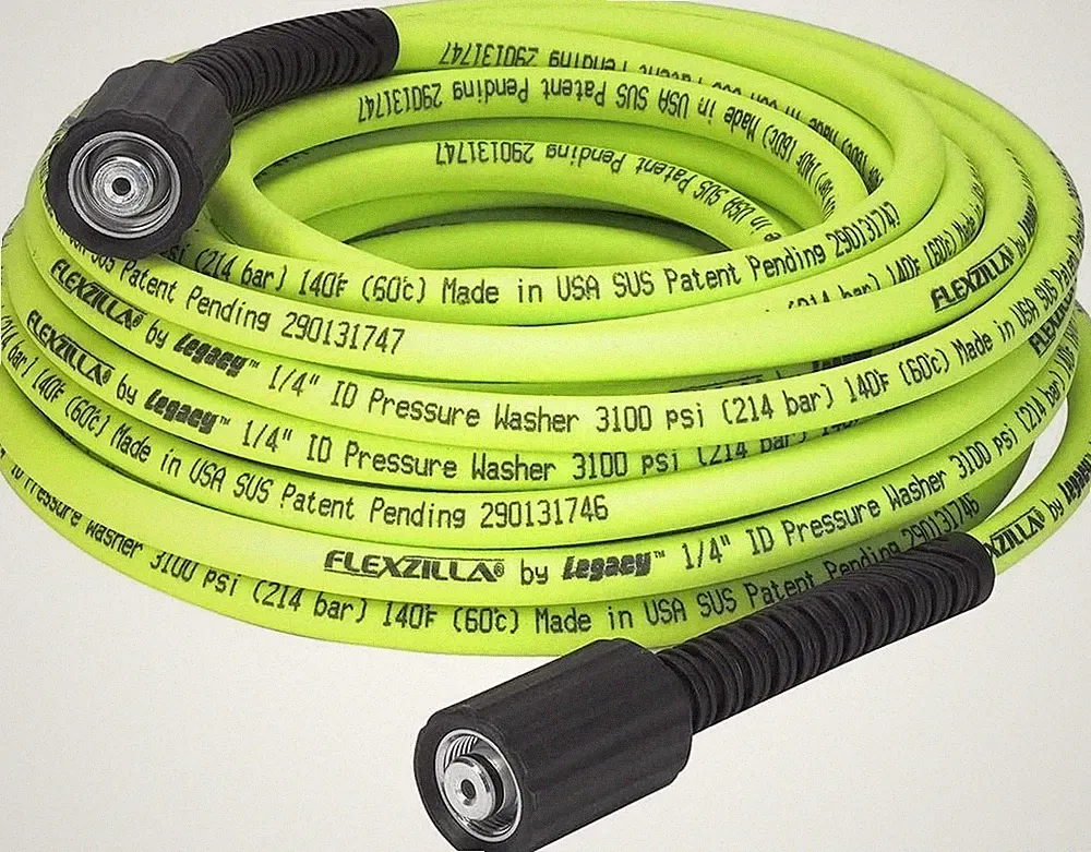 Flexzilla HFZPW3450M Pressure Washer Hose 1/4In X 50’ M22 Fittings