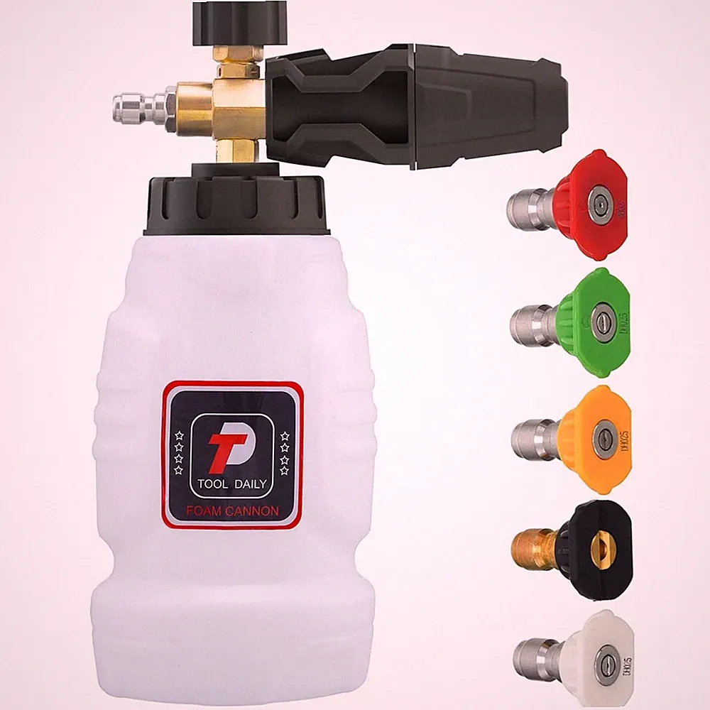 Foam Cannon, 1/4 Inch Quick Connect, Power Washer Foam Cannon with 5 Pressure...