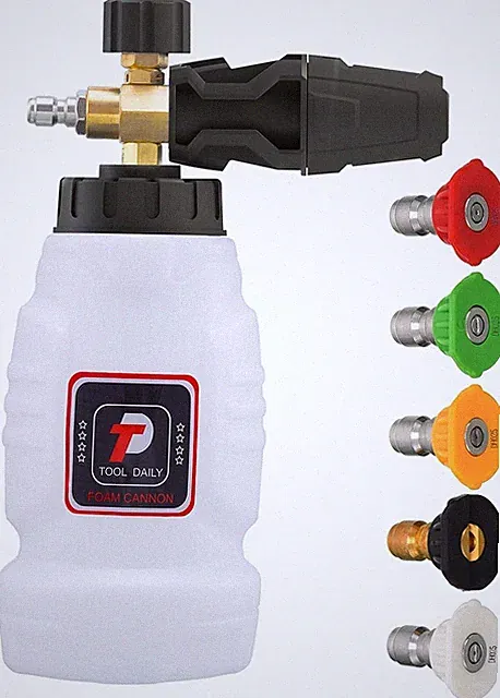 Foam Cannon, 1/4 Inch Quick Connect, Power Washer Foam Cannon with 5 Pressure Wa