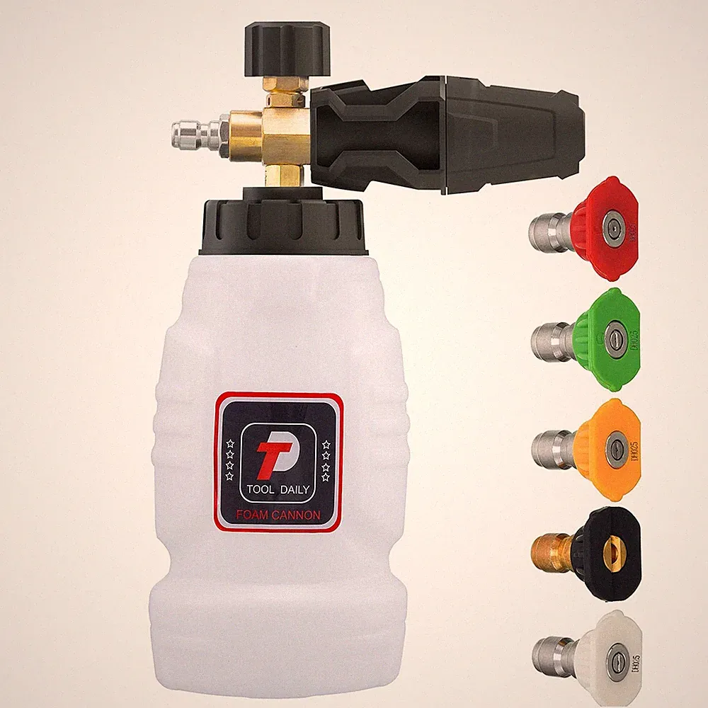 Foam Cannon, 1/4 Inch Quick Connect, Power Washer Foam Cannon with 5 Pressure Wa