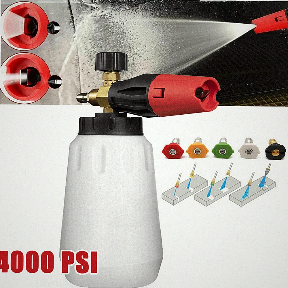 Foam Cannon 1/4" Quick Connect Snow Lance Sprayer Pressure Washer Bottle Nozzles