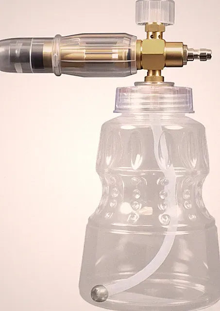 Foam Cannon - 1 Liter Capacity with Adjustable Nozzle, 1/4" & M22 Quick Connecto