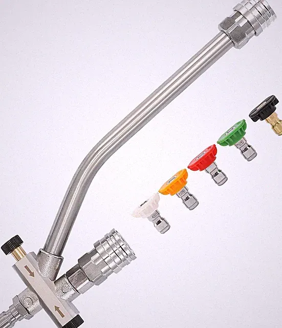 Foam Cannon Dual Connector Accessory Dual-Purpose Switch Spray Gun w/5 Nozzles