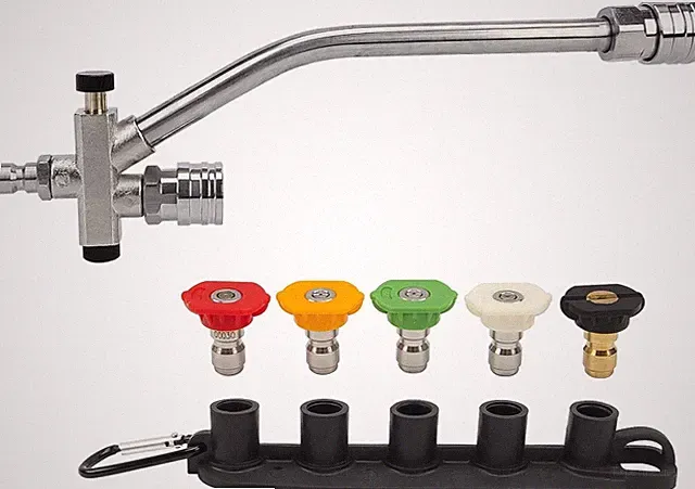 Foam Cannon Dual-Connector Accessory, Pressure Double Tip Lance & 5 Tips