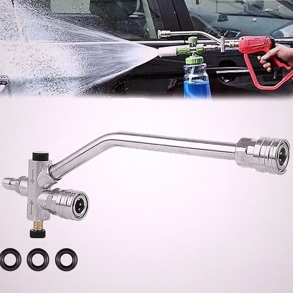 Foam Cannon Dual Connector Accessory,Pressure Washer Double Tip Attachment