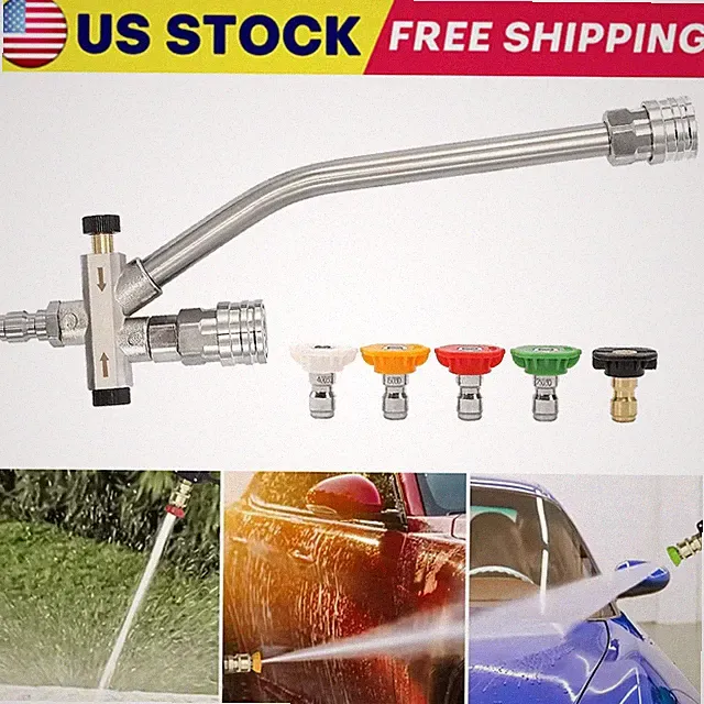 Foam Cannon Dual Connector Accessory,Pressure Washer Double Tip Attachment US
