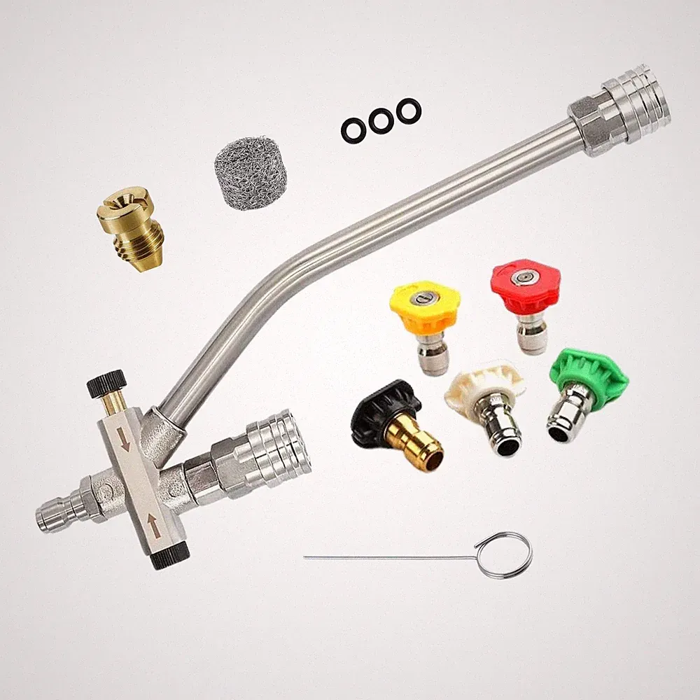 Foam Cannon Dual-Connector Accessory Pressure Washer Double Tip With 5 Nozzles